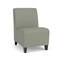 Lesro Siena Lounge Reception Armless Guest Chair, Black, OH Eucalyptus Upholstery SN1102 - alternate 1